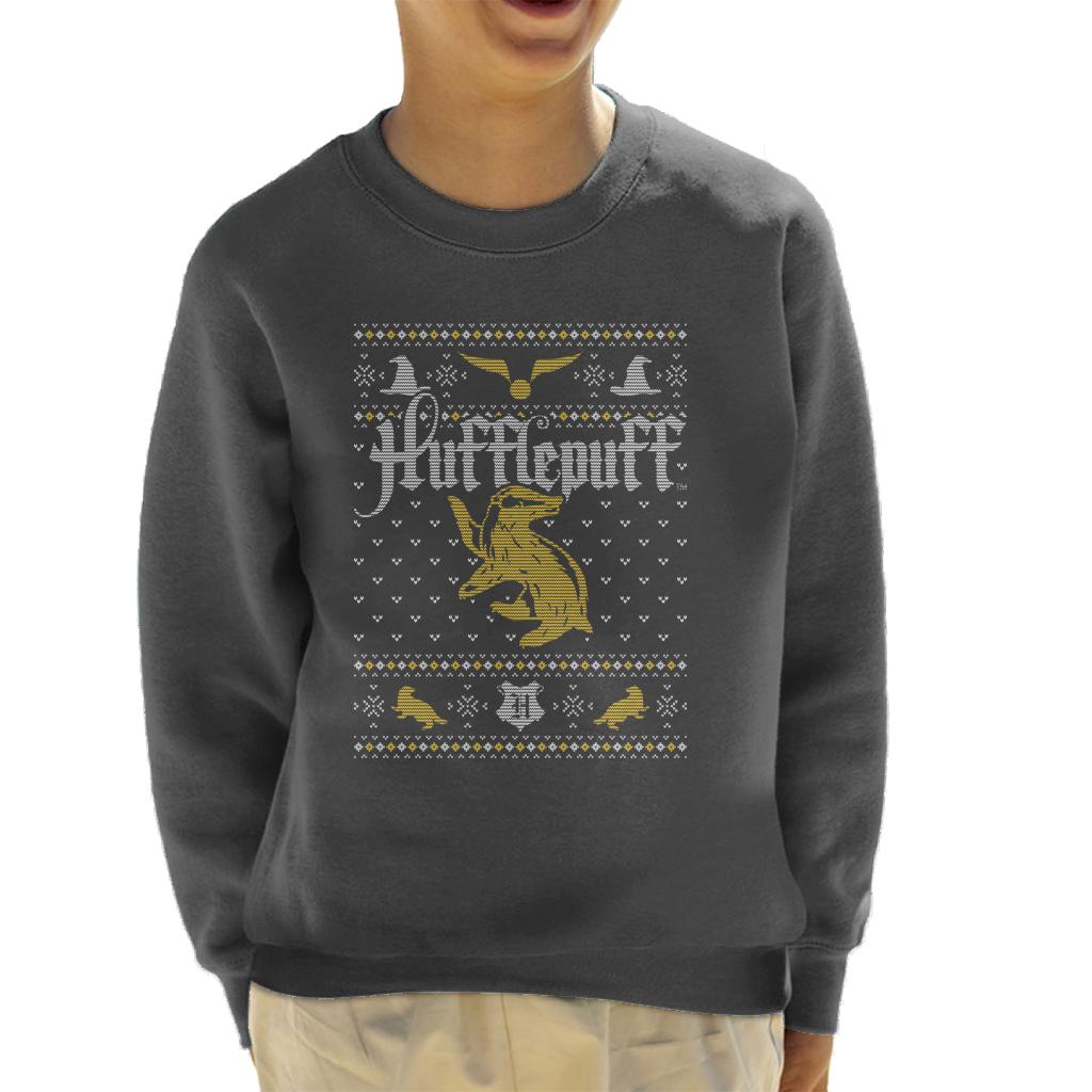 Harry Potter Christmas Hufflepuff Kid's Sweatshirt product image 4