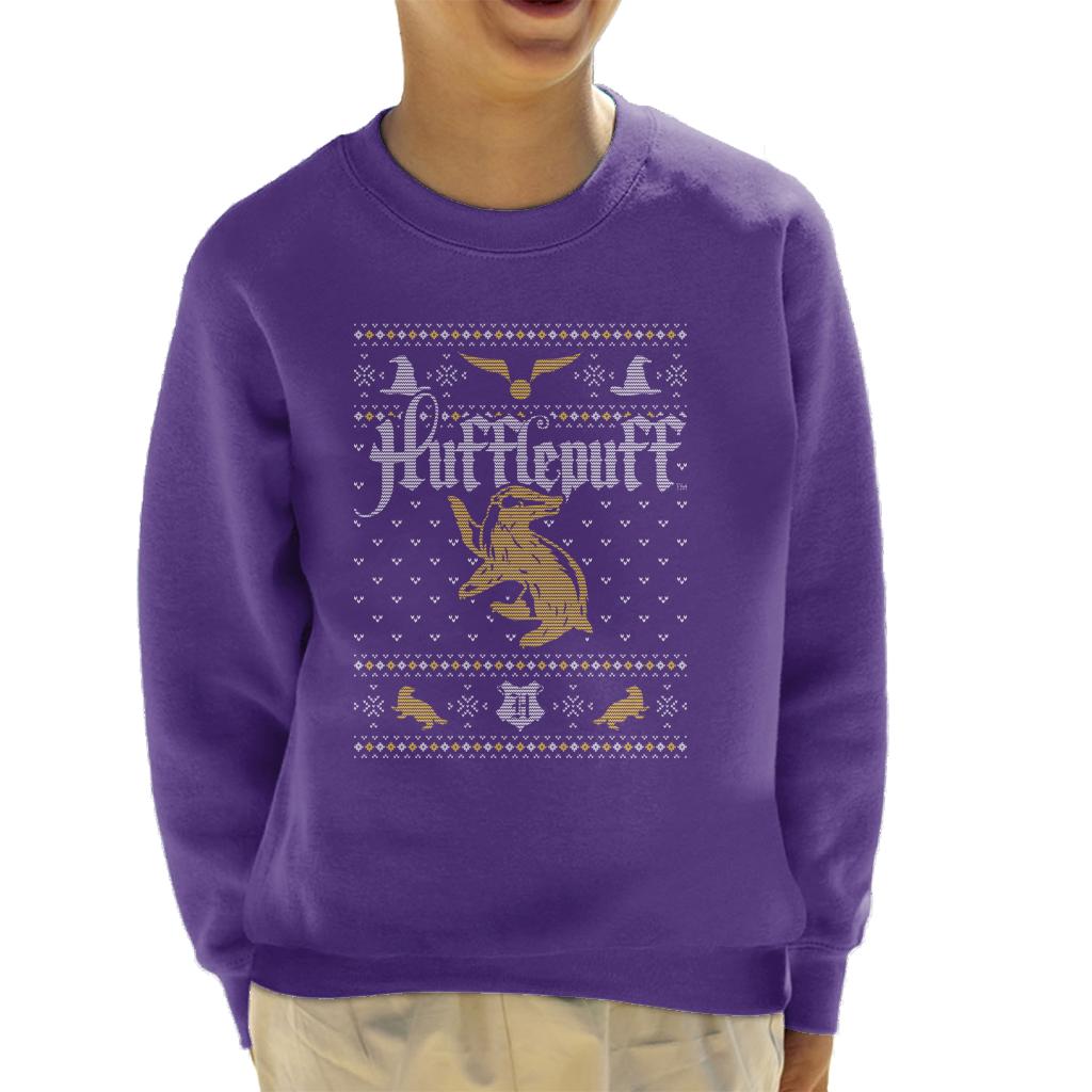 Harry Potter Christmas Hufflepuff Kid's Sweatshirt product image 6