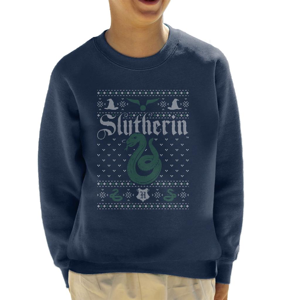 Harry Potter Christmas Slytherin Serpent Kid's Sweatshirt product image 6