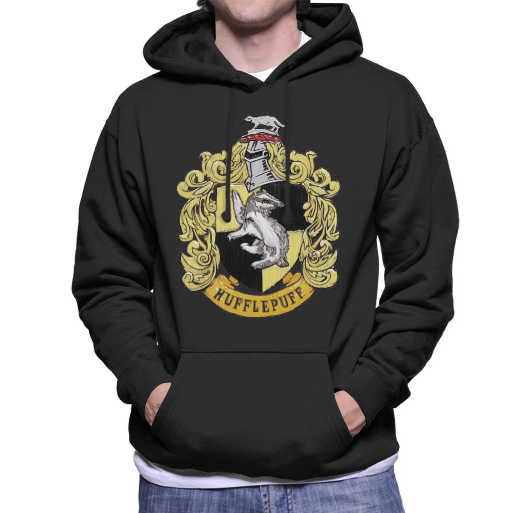 Harry Potter Hufflepuff House Crest Men's Hooded Sweatshirt product image 1