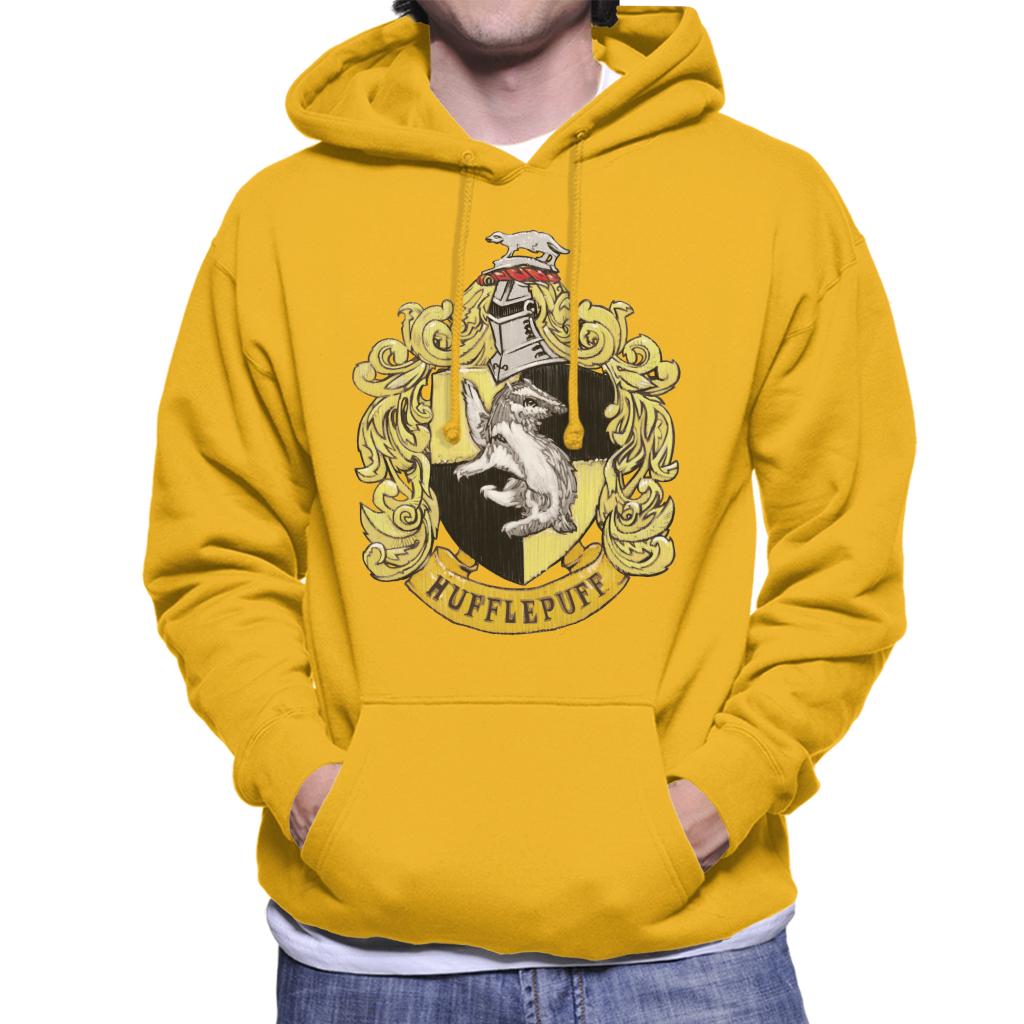 Harry Potter Hufflepuff House Crest Men's Hooded Sweatshirt product image 6