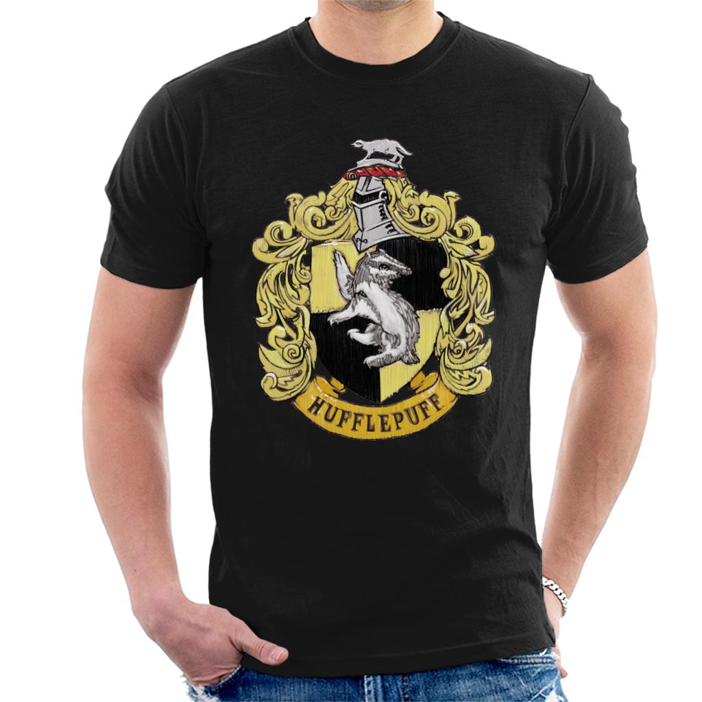 Harry Potter Hufflepuff House Crest Men's T-Shirt product image 1