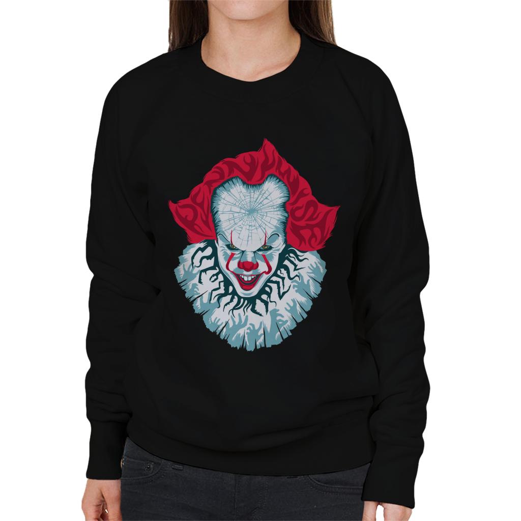 IT Pennywise Cracked Head Women's Sweatshirt product image 1
