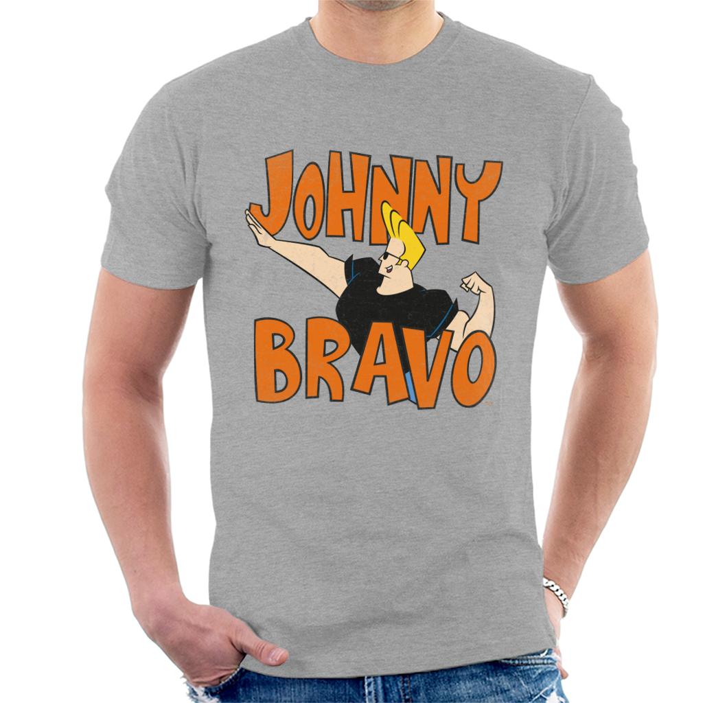 Johnny Bravo Side Pose Logo Men's T-Shirt product image 1